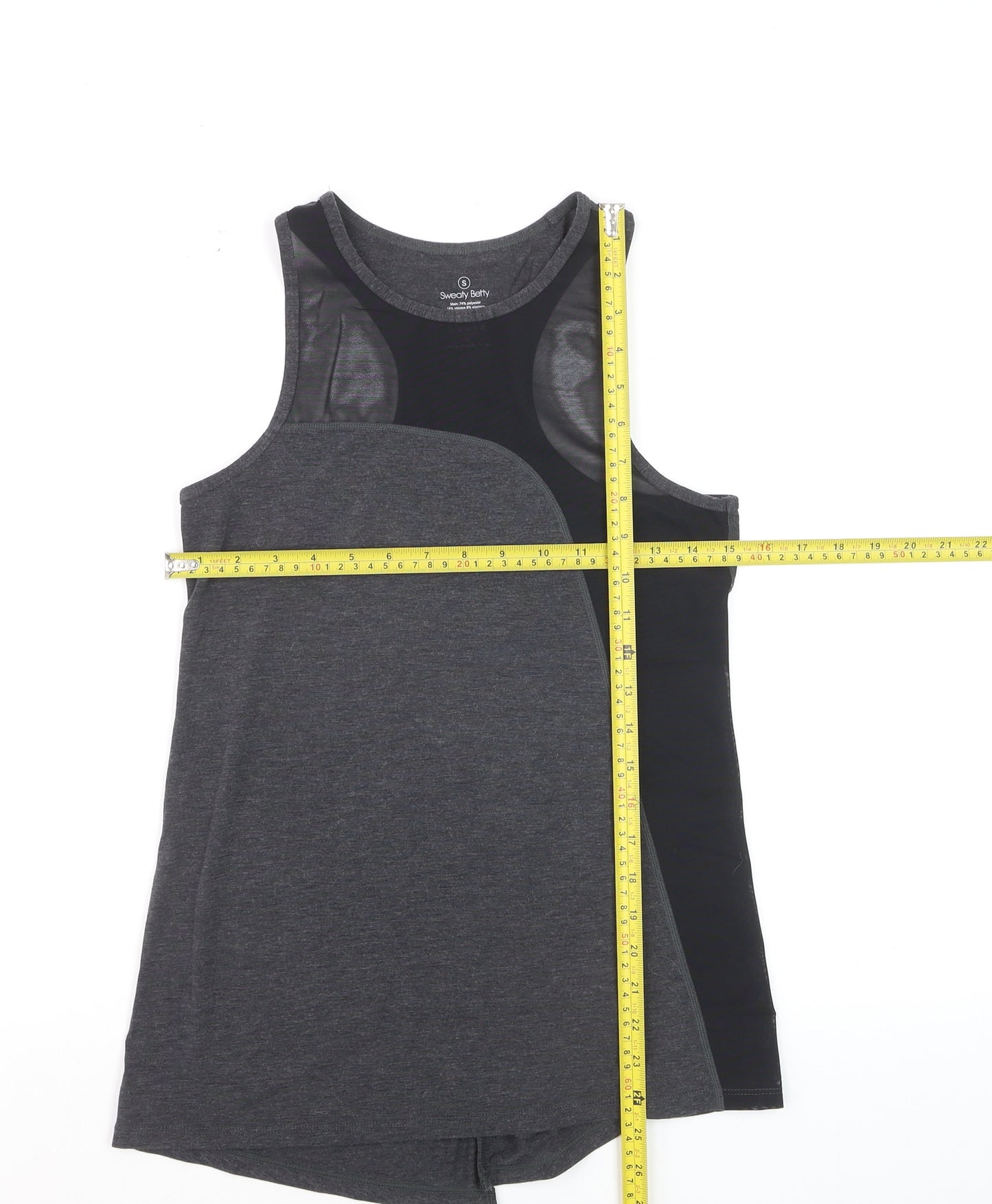 Sweaty Betty Womens Grey S Racerback Athletic Tank Top