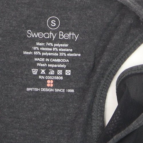 Sweaty Betty Womens Grey S Racerback Athletic Tank Top