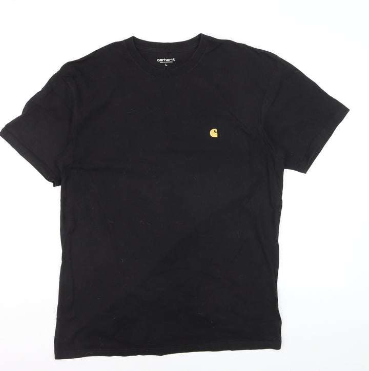 Carhartt WIP Men's Black Large Short Sleeve Cotton Crew Neck T-Shirt