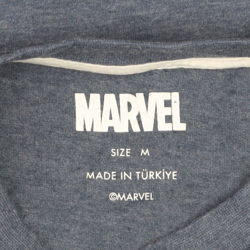 Marvel Men’s Blue Captain America Graphic T-Shirt Size M