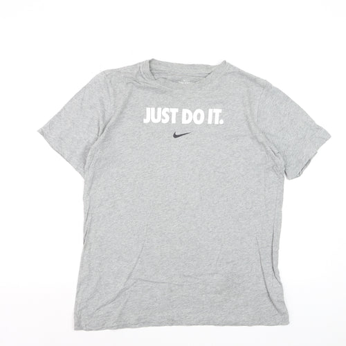 Nike Boys Grey XL Just Do It T-Shirt Short Sleeve Sports Tee