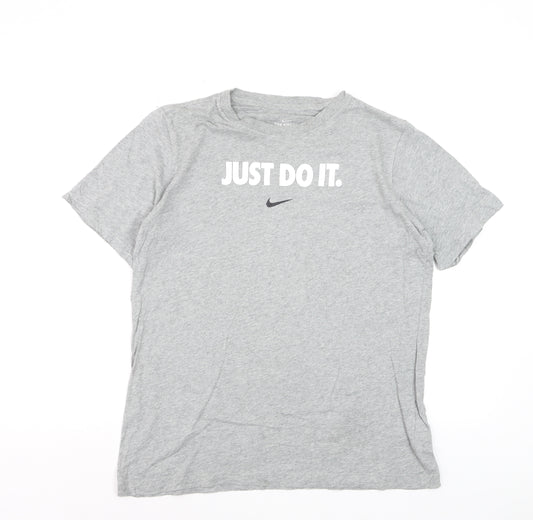 Nike Boys Grey XL Just Do It T-Shirt Short Sleeve Sports Tee