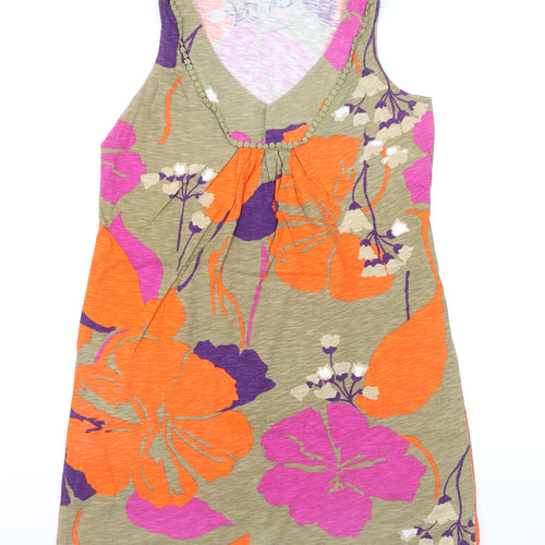 Boden Women’s Multicoloured Floral Cotton Tank Dress UK 12