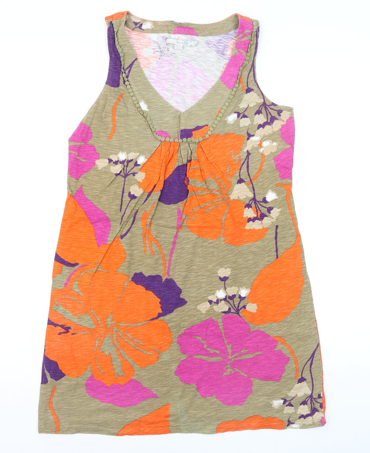 Boden Women’s Multicoloured Floral Cotton Tank Dress UK 12