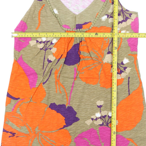 Boden Women’s Multicoloured Floral Cotton Tank Dress UK 12