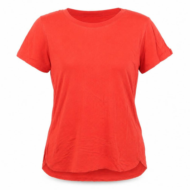 Oasis Women’s Red Short Sleeve Basic Viscose T-Shirt Size S