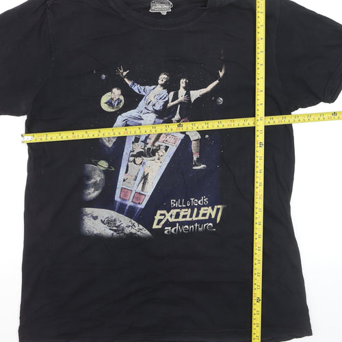 Gildan Men's Bill & Ted's Excellent Adventure Black Graphic T-Shirt Size L