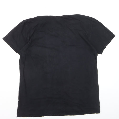 Gildan Men's Bill & Ted's Excellent Adventure Black Graphic T-Shirt Size L