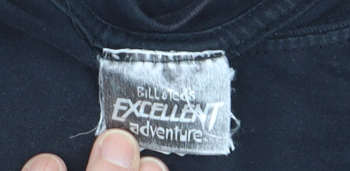 Gildan Men's Bill & Ted's Excellent Adventure Black Graphic T-Shirt Size L