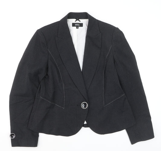 Marks and Spencer Women's Black Size 16 Single-Breasted Blazer