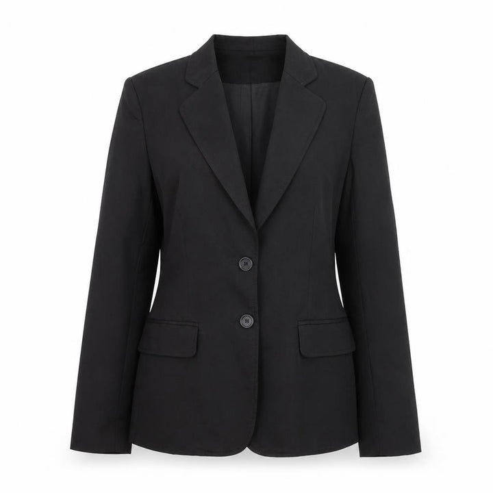 French Connection Women's Black Wool Blend Two-Button Blazer Jacket Size 10