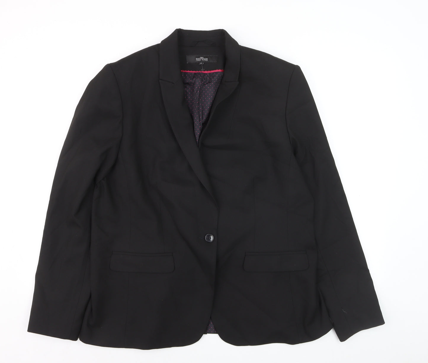 Next Tailoring Women’s Black Blazer Size 18 Classic Single-Breasted Jacket