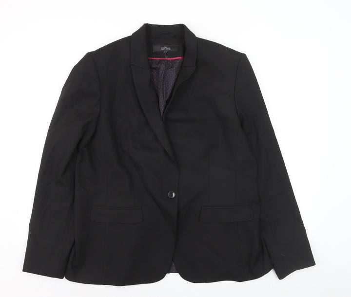 Next Tailoring Women’s Black Blazer Size 18 Classic Single-Breasted Jacket
