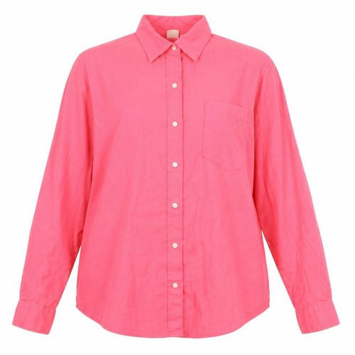 GAP Women’s Pink Linen Long Sleeve Button-Up Shirt L