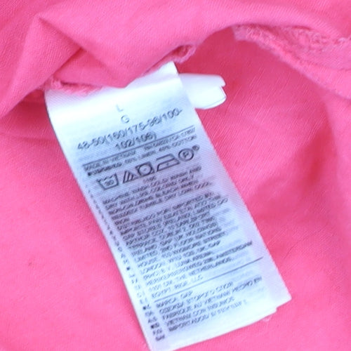 GAP Women’s Pink Linen Long Sleeve Button-Up Shirt L
