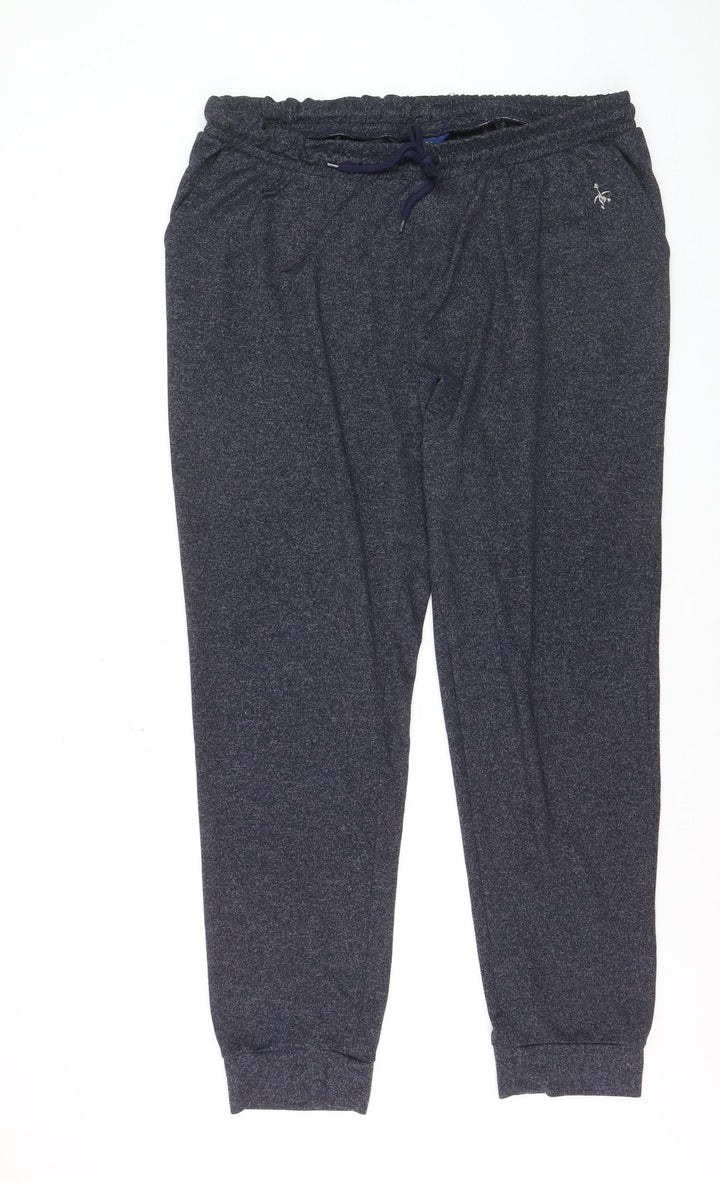 Cotton Traders Men’s Grey 2XL Jersey Jogger Trousers with Drawstring Waist