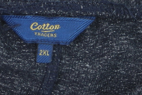 Cotton Traders Men’s Grey 2XL Jersey Jogger Trousers with Drawstring Waist