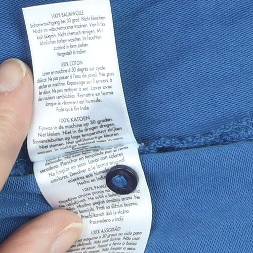 Crew Clothing Company Women's Blue Cotton Shirt Dress Size 12