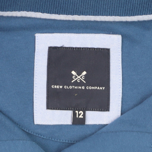 Crew Clothing Company Women's Blue Cotton Shirt Dress Size 12