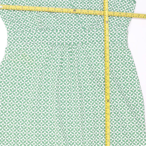 Boden Women Green Geometric Jersey Wrap Dress Size 18