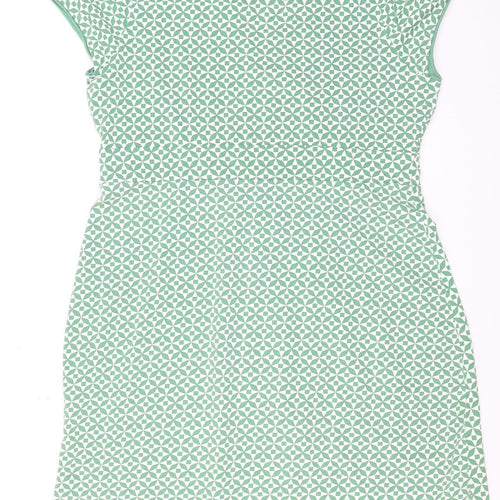 Boden Women Green Geometric Jersey Wrap Dress Size 18