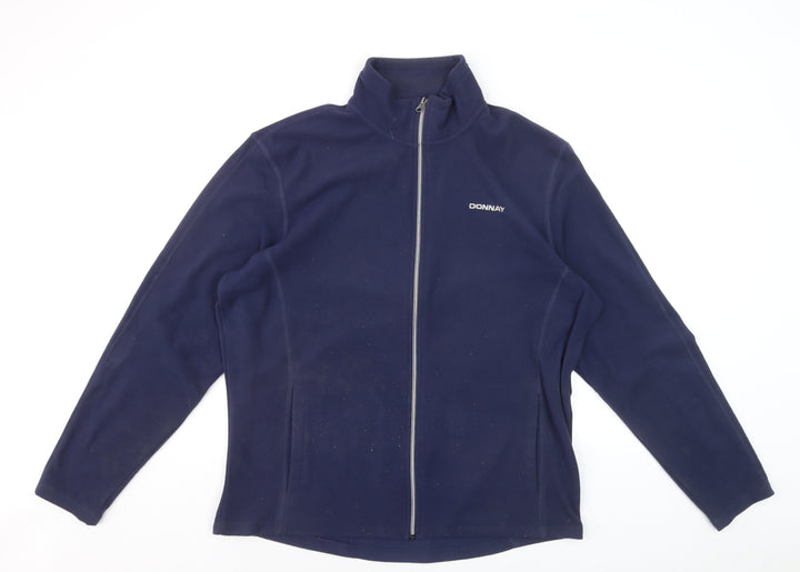 Donnay Men's Blue Fleece Full Zip Sweatshirt Size L