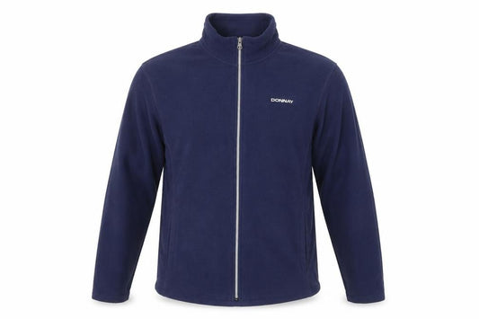 Front view of Donnay Men's Blue Fleece Full Zip Sweatshirt, size L