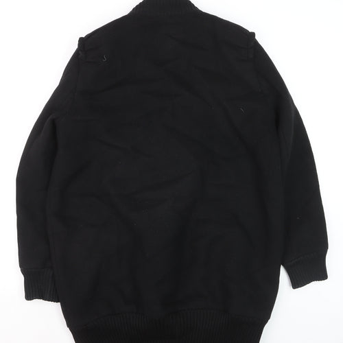 Piazza Sempione Men's Black Wool Bomber Jacket XL Zip Up