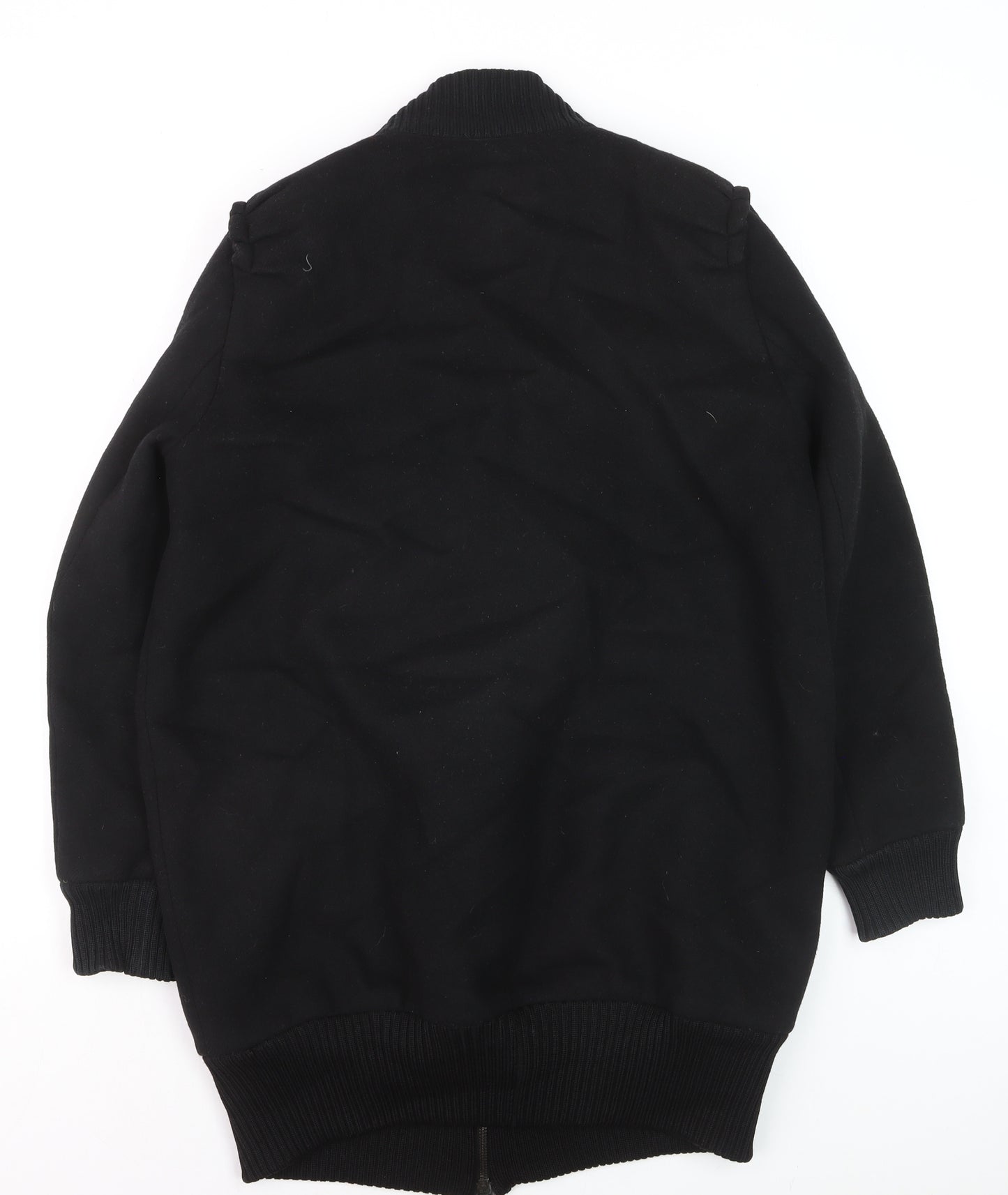 Piazza Sempione Men's Black Wool Bomber Jacket XL Zip Up