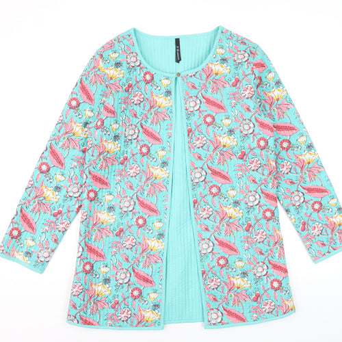 HERE&NOW Women’s Multicoloured Floral Cotton Quilted Jacket Size M