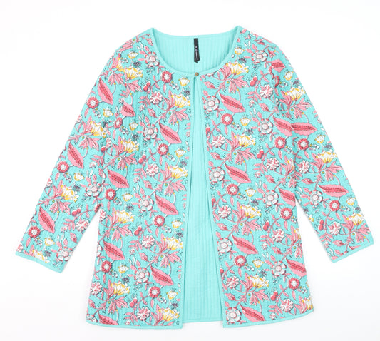 HERE&NOW Women’s Multicoloured Floral Cotton Quilted Jacket Size M