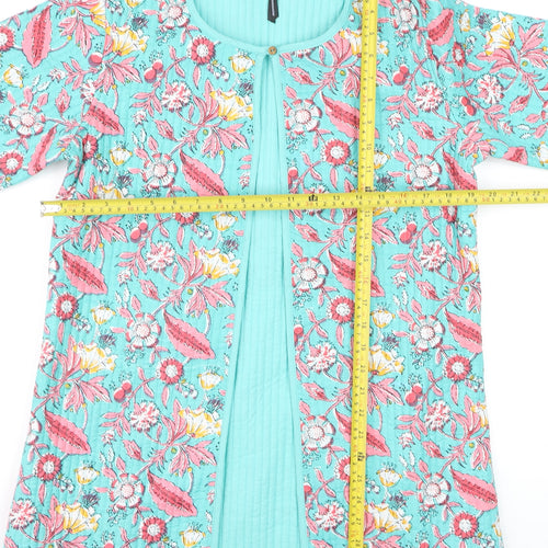 HERE&NOW Women’s Multicoloured Floral Cotton Quilted Jacket Size M