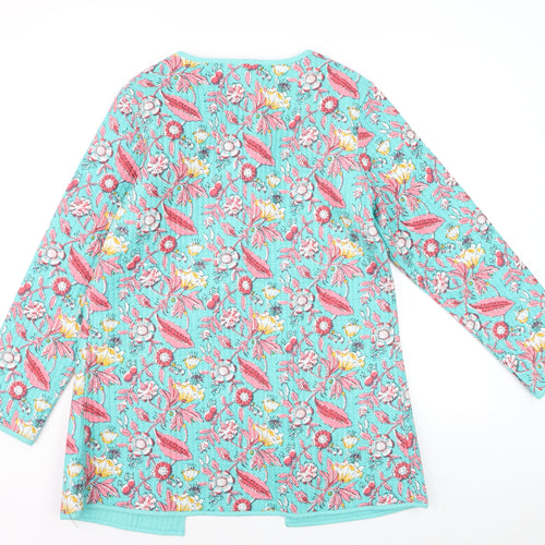 HERE&NOW Women’s Multicoloured Floral Cotton Quilted Jacket Size M