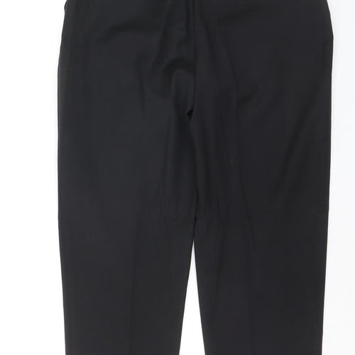 FIVEUNITS Women's Black Slim Fit Wool Blend Tapered Trousers Size 31