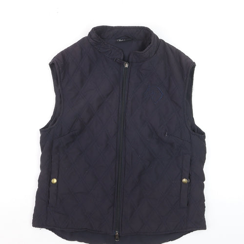 Mary Anne Women's Blue Quilted Equestrian Waistcoat Size 12