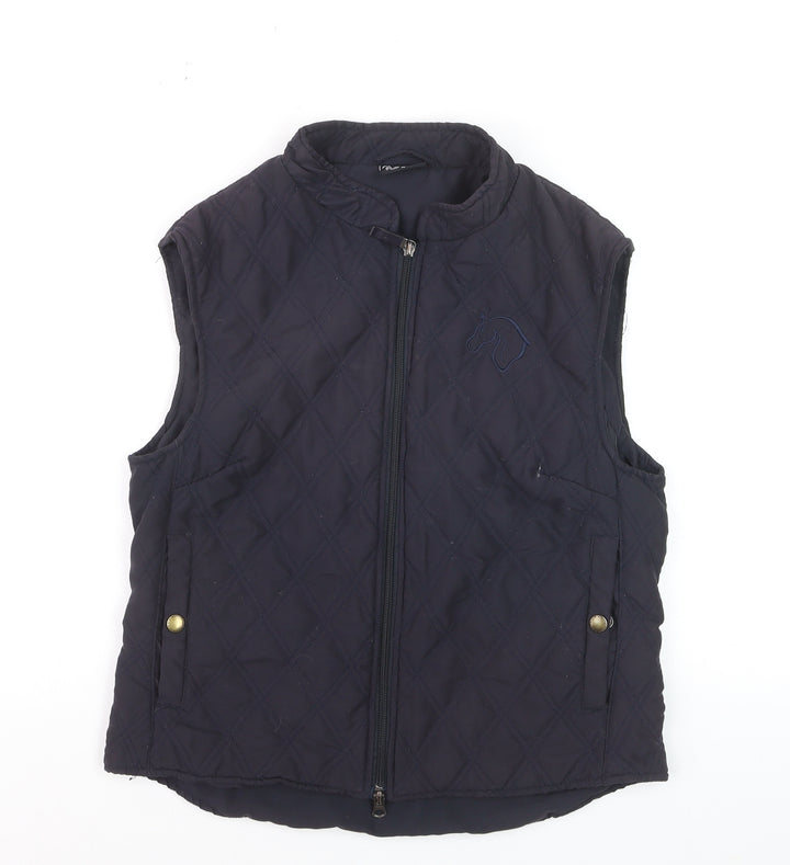 Mary Anne Women's Blue Quilted Equestrian Waistcoat Size 12