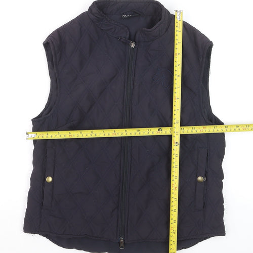 Mary Anne Women's Blue Quilted Equestrian Waistcoat Size 12