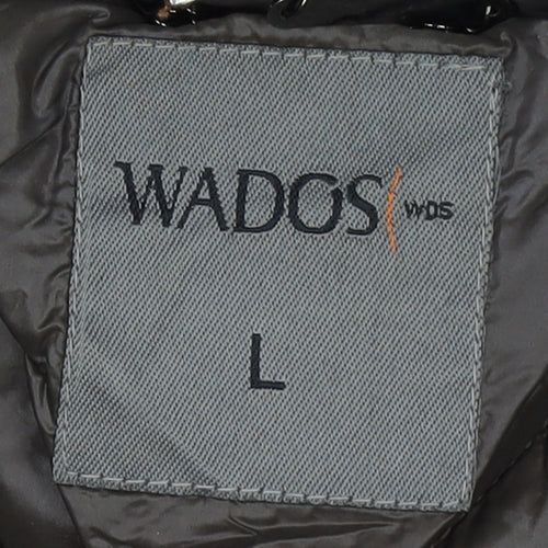 Wados Women Brown Long Puffer Coat Quilted Hooded Size L