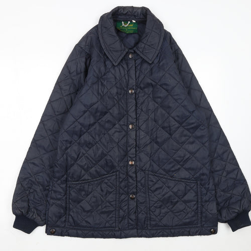 Beaver of Bolton Men's Blue Quilted Waterproof Country Jacket Size 42