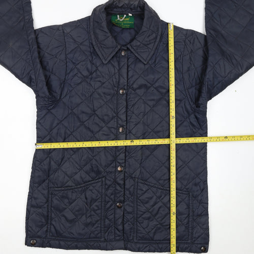 Beaver of Bolton Men's Blue Quilted Waterproof Country Jacket Size 42