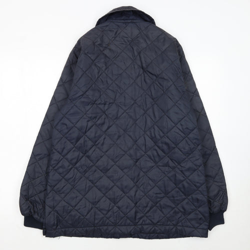 Beaver of Bolton Men's Blue Quilted Waterproof Country Jacket Size 42