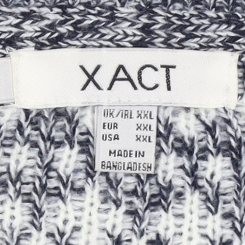 Xact Men’s Beige Fair Isle Reindeer Winter Crew Neck Jumper 2XL