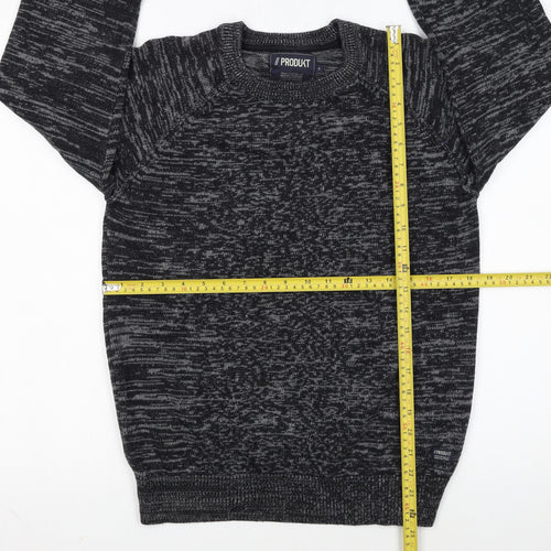 PRODUKT Men's Grey Cotton Crew Neck Knit Jumper Size M