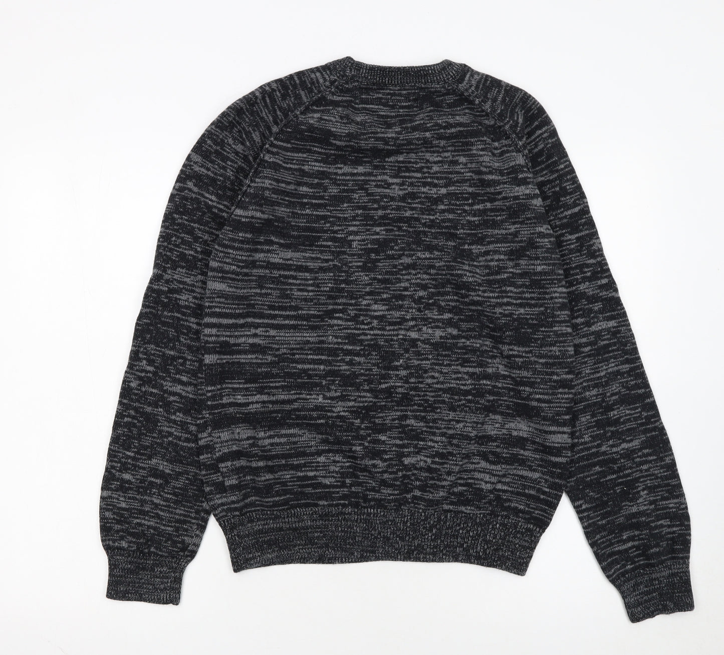 PRODUKT Men's Grey Cotton Crew Neck Knit Jumper Size M