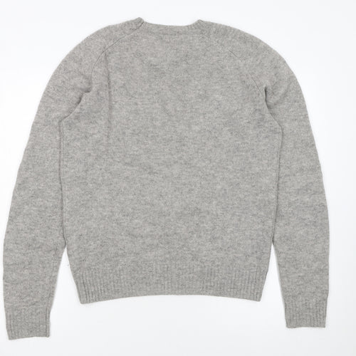 Uniqlo Women Grey Wool Crew Neck Pullover Jumper Size S