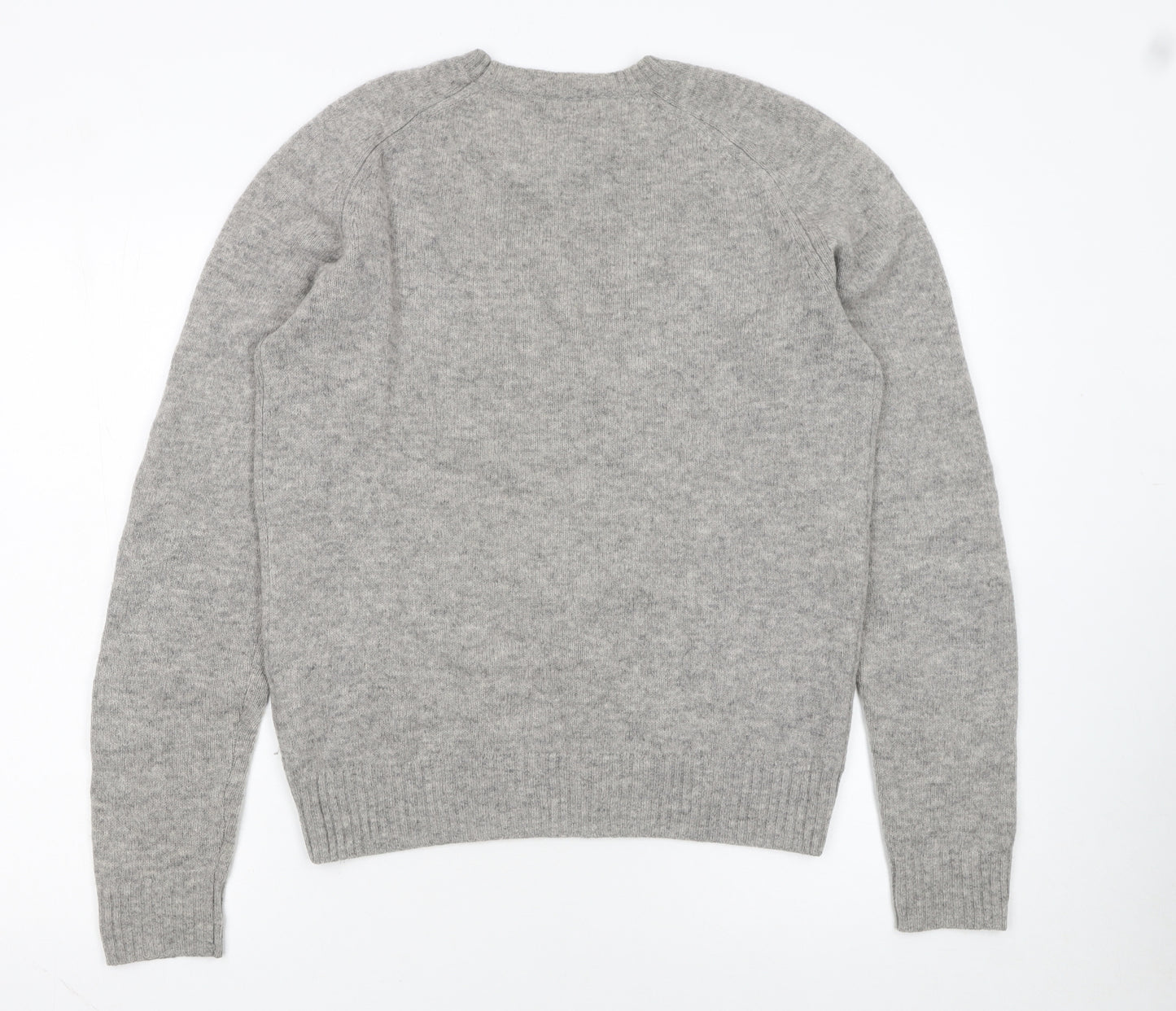 Uniqlo Women Grey Wool Crew Neck Pullover Jumper Size S