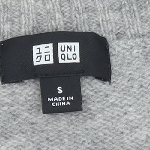 Uniqlo Women Grey Wool Crew Neck Pullover Jumper Size S