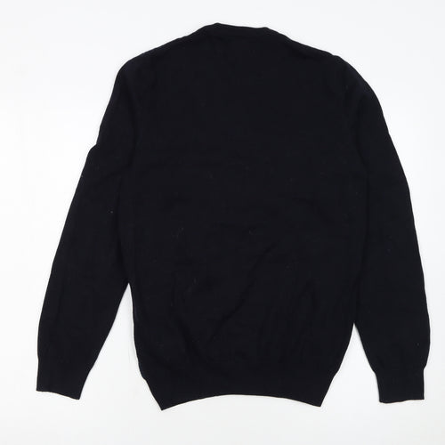 Marks and Spencer Men's Multicoloured Geometric Crew Neck Jumper S Slim Fit