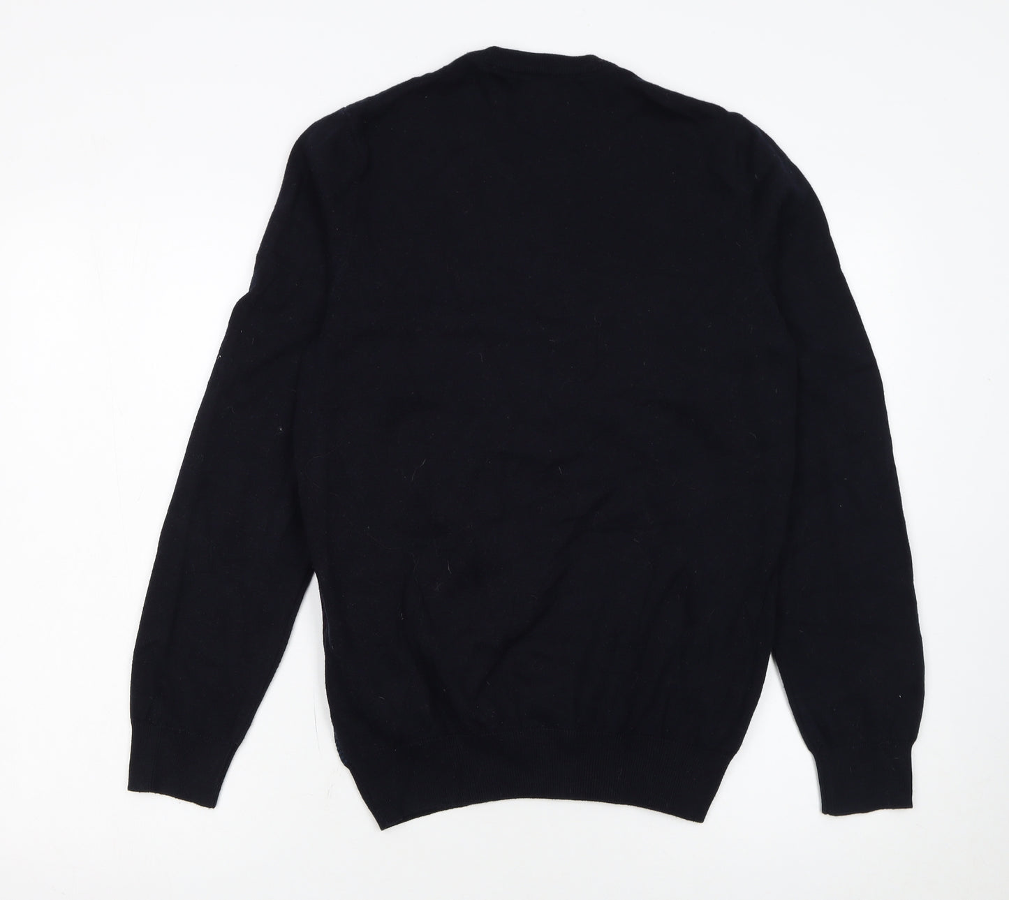 Marks and Spencer Men's Multicoloured Geometric Crew Neck Jumper S Slim Fit