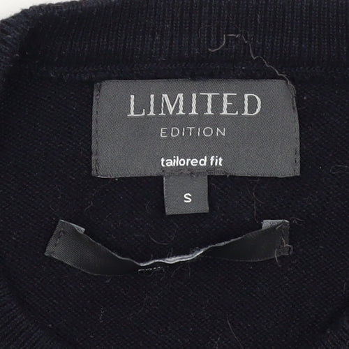 Marks and Spencer Men's Multicoloured Geometric Crew Neck Jumper S Slim Fit